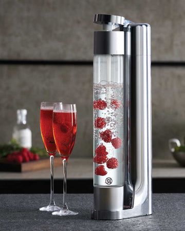 Qarbo Sparkling Water Maker & Fruit Infuser - Silver