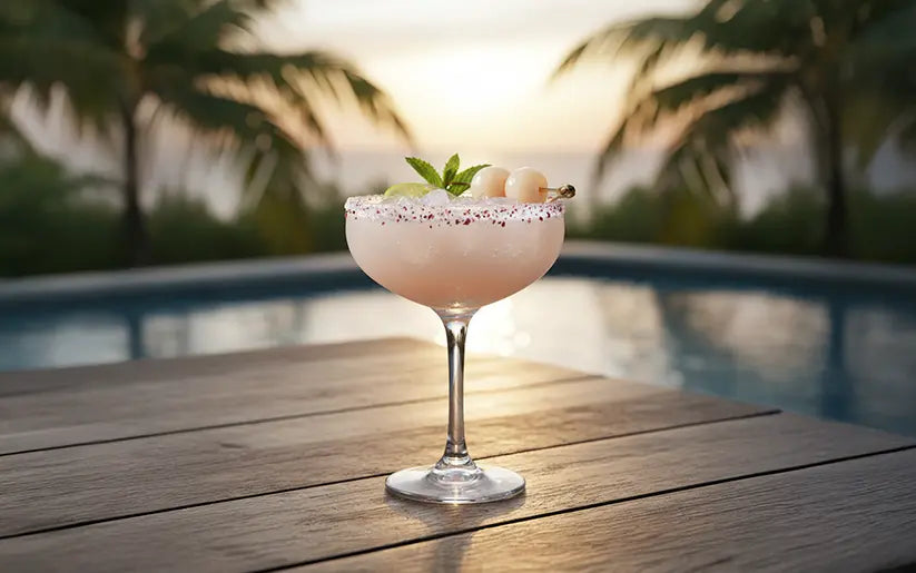 Lychee Margarita recipe Sans Drinks