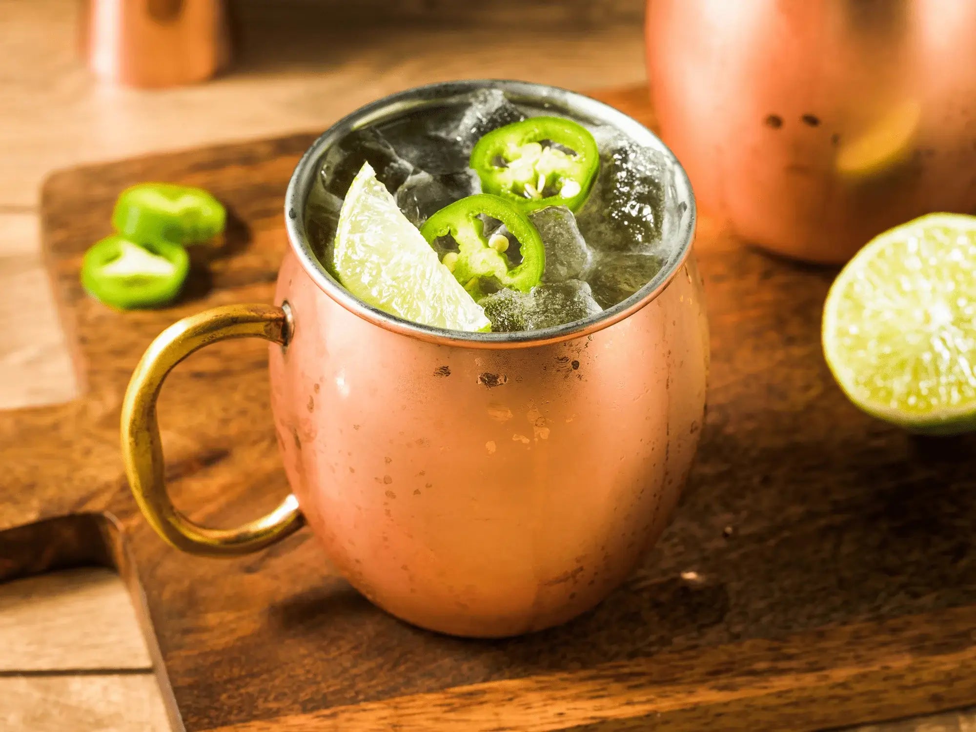 Non-alcoholic spiced mule made with seedlip spice 94 
