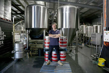 Andrew Starkey at the Beneficial Beer Co brewery 