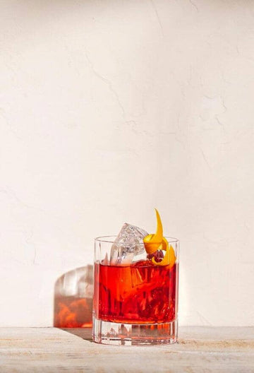 Grapefruit negroni made with Sans Bar Notting Hill Stroll (Gin Substitute)