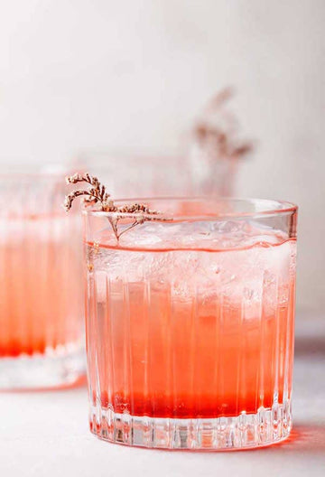 Two glasses of Floradora Mocktail made with Ms Sans Cherry Blossom Blush
