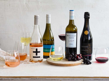 Line up of Sans Drinks non-alcoholic wines