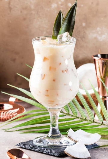 Pina Colada Mocktail made with Fluere Spiced Cane (Alt Rum) Sans Drinks