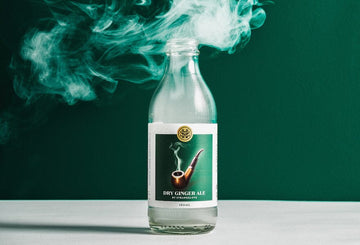 A bottle of strangelove dry ginger ale Sans Drinks