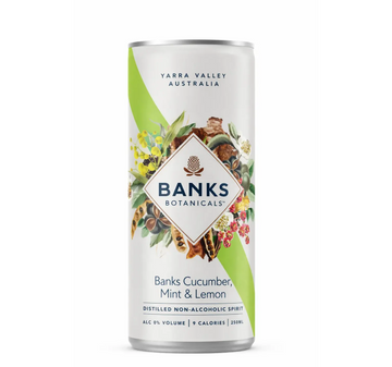 Banks Botanicals Cucumber, Mint and Lemon 250ml Can Sans Drinks