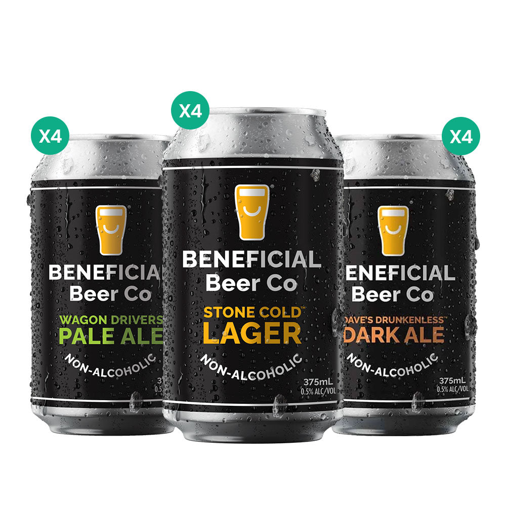 Beneficial Beer Bundle Mix 12 Pack - Non-Alcoholic Beer -  Sans Drinks  