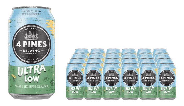 Buy 4 Pines Ultra Low Alcohol Beer Cans - Sans Drinks