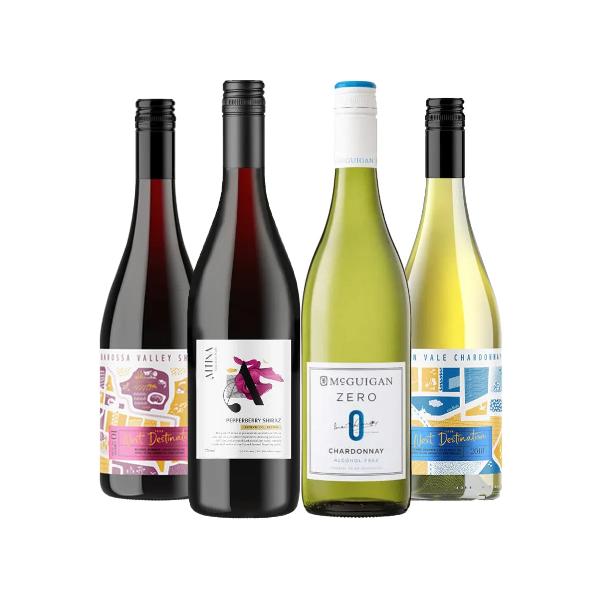 Buy Alcohol-Free Shiraz & Chardonnay Mixed - 4 Pack - Sans Drinks