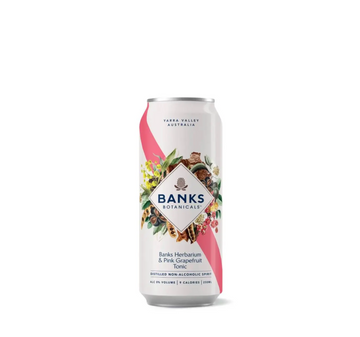 Buy Banks Botanicals Herbarium & Pink Grapefruit Tonic 250ml Can - Sans Drinks Sans Drinks