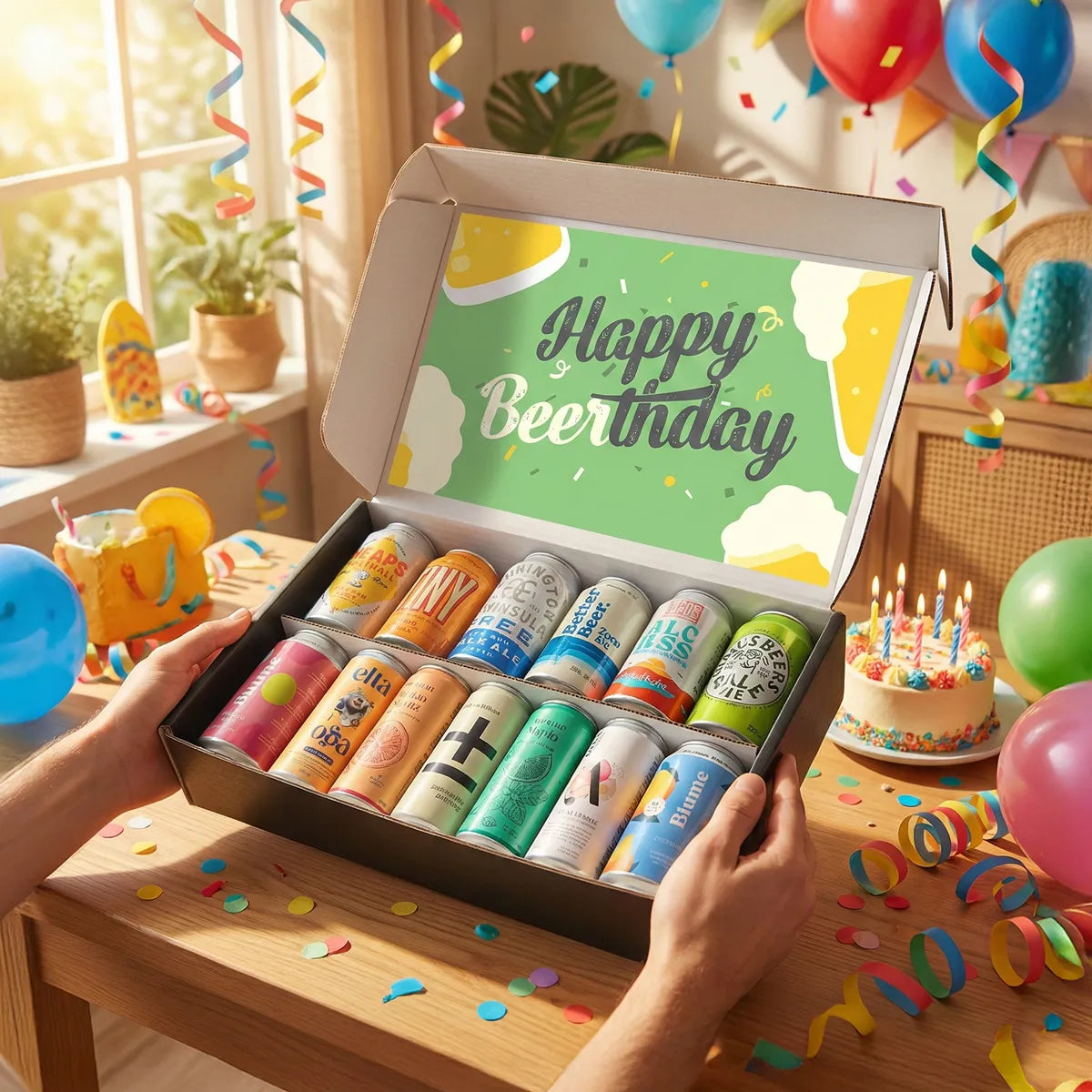 Buy Birthday 13 Non-Alcoholic Beers & Cocktails Gift Box - Sans Drinks