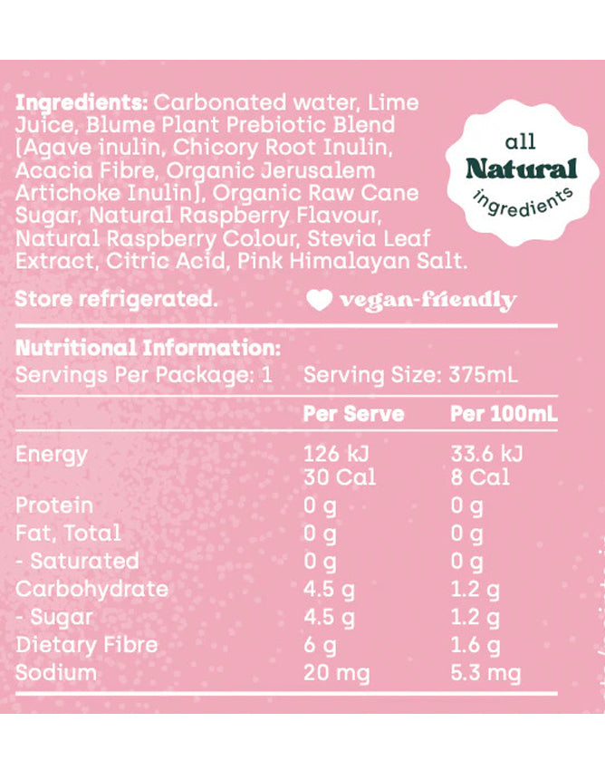 Buy Blume Raspberry Lime Prebiotic Tonic - Sans Drinks