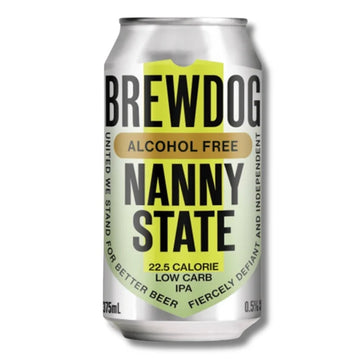 Buy BrewDog Nanny State Low Carb Alcohol Free IPA 375ml - Sans Drinks Sans Drinks