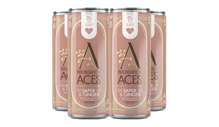 Buy Brunswick Aces Hearts Sapiir & Ginger RTDs - Sans Drinks