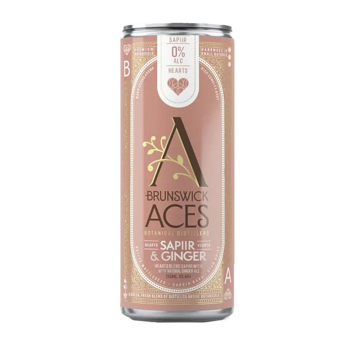 Buy Brunswick Aces Hearts Sapiir & Ginger RTDs - Sans Drinks