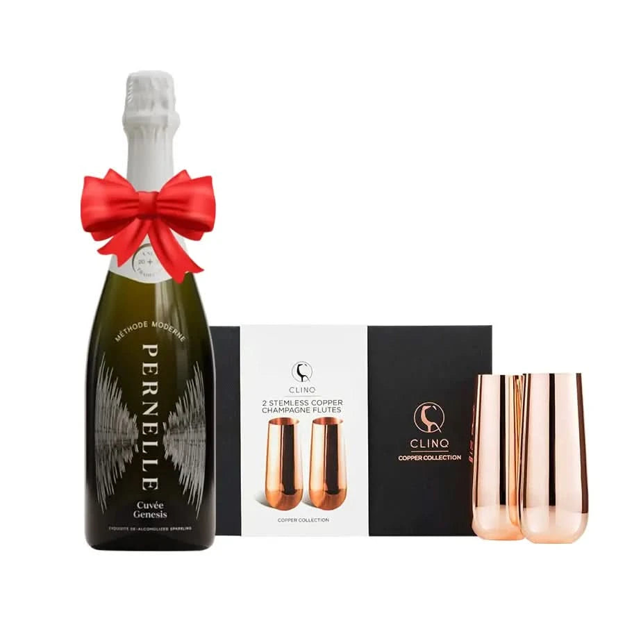 Buy Clinq Copper Flutes & Cuvée Valentine’s Set - Sans Drinks