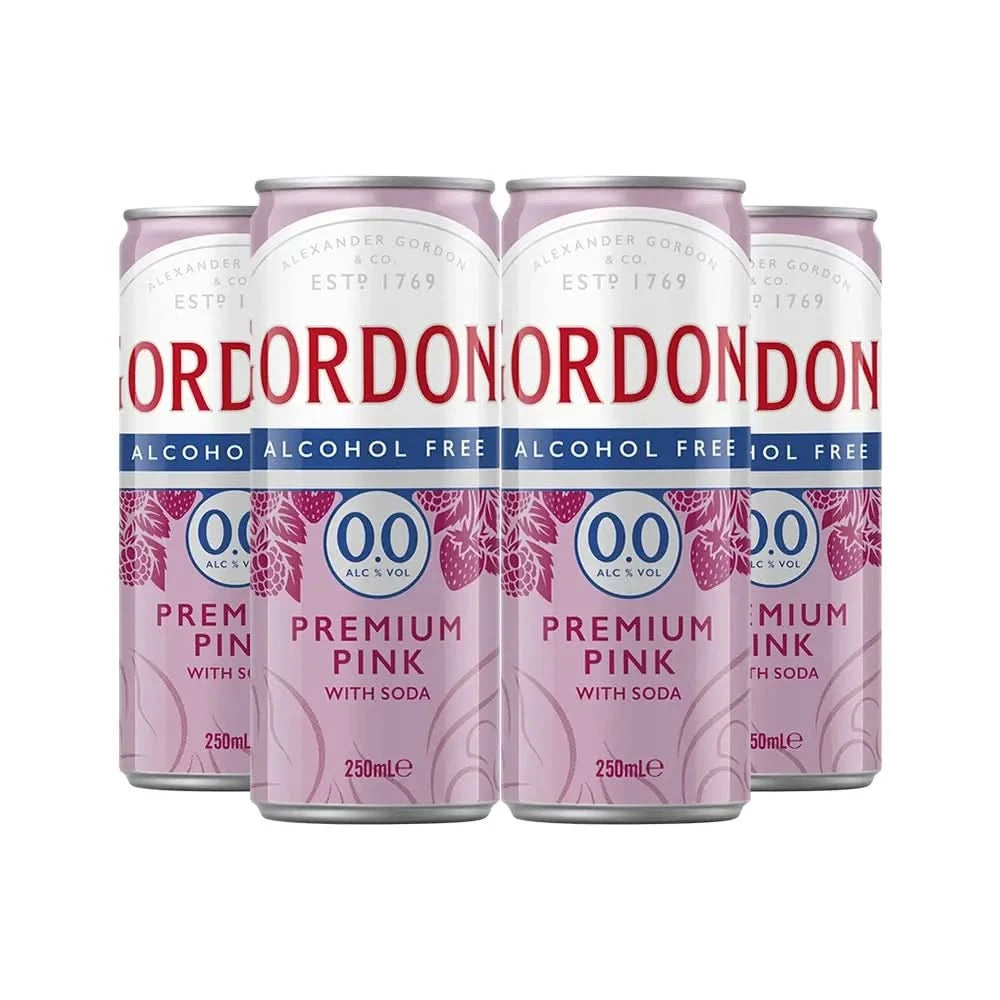 Buy Gordon's Alcohol Free 0.0 Pink Gin & Soda 250mL - Sans Drinks