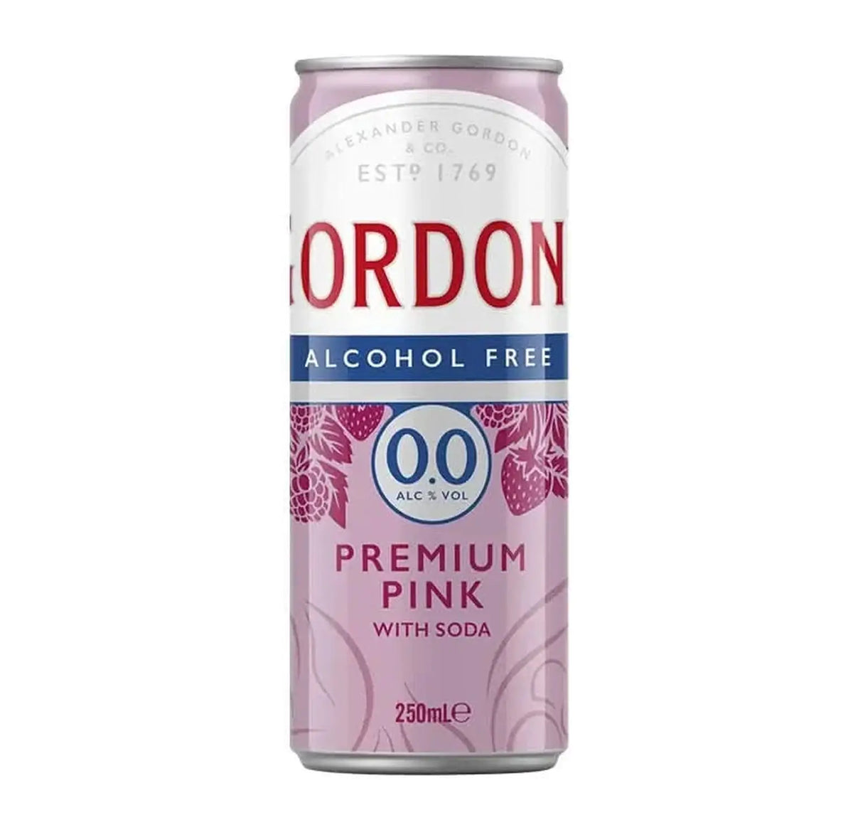 Buy Gordon's Alcohol Free 0.0 Pink Gin & Soda 250mL - Sans Drinks