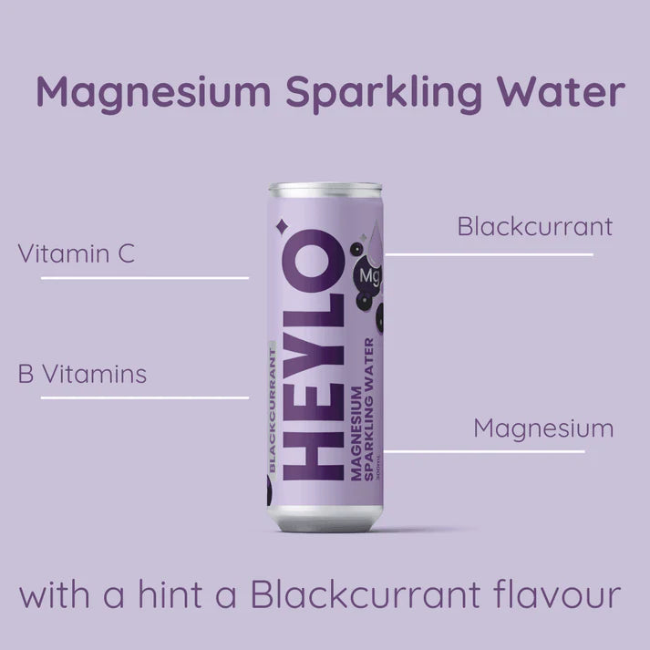 Buy HEYLO Magnesium Sparkling Water Blackcurrant 300ml - Sans Drinks