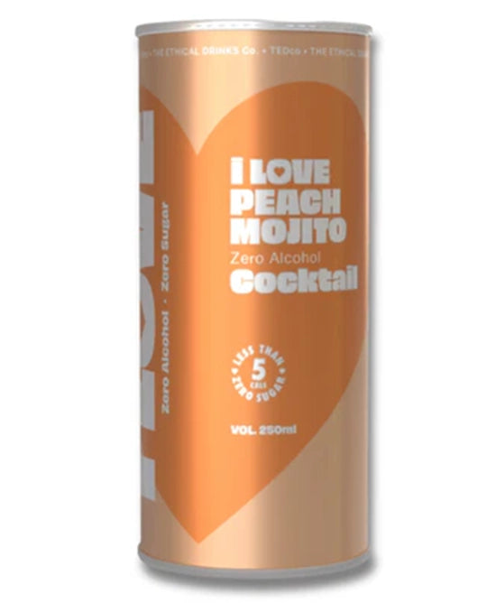 Buy I Love Non-Alc Peach Mojito Cocktail 250ml - Sans Drinks