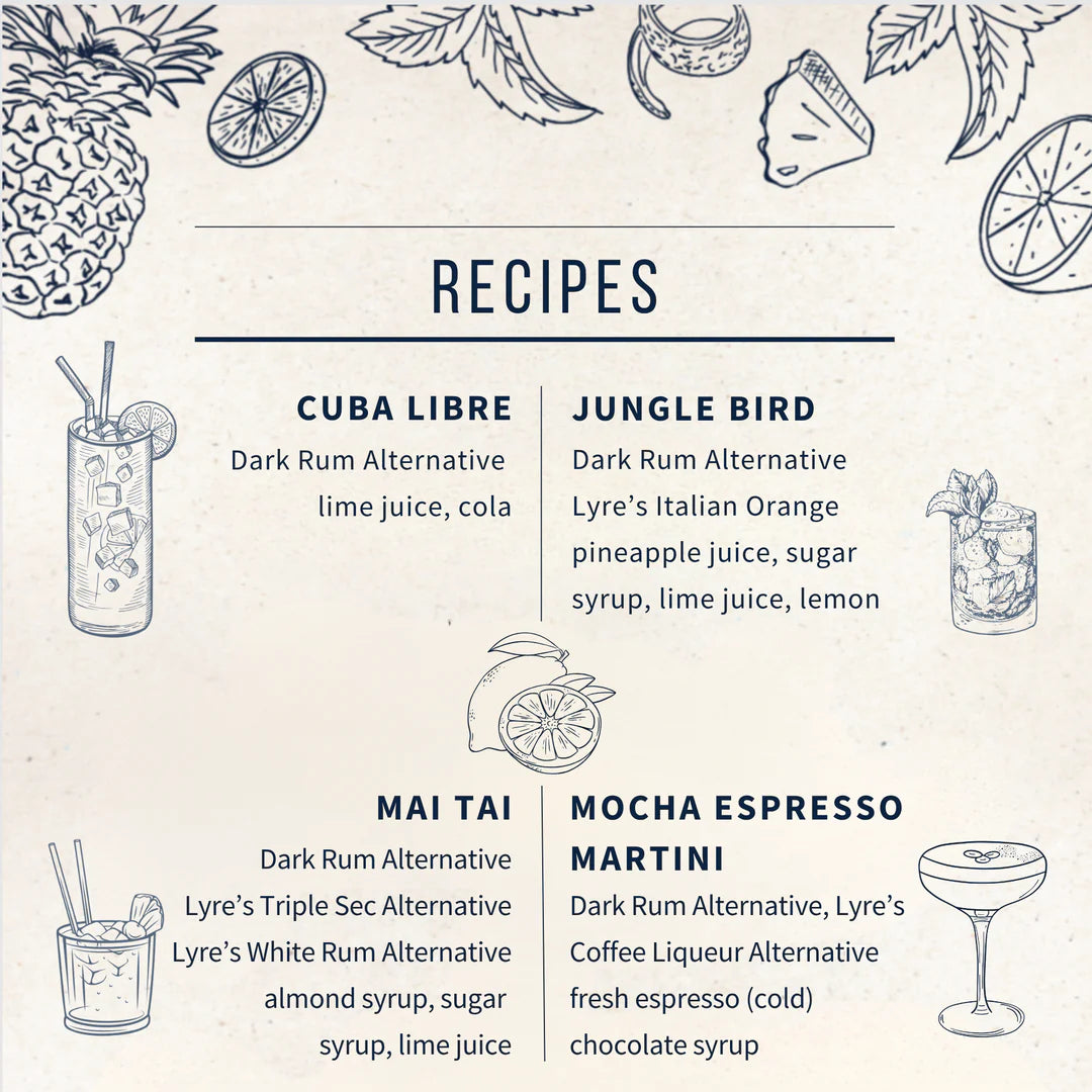 Buy Lyre's Dark Cane Spirit - Non Alcoholic Rum - Sans Drinks