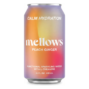 Buy Mellows Peach & Ginger Functional Sparkling Water 330ml - Sans Drinks Sans Drinks