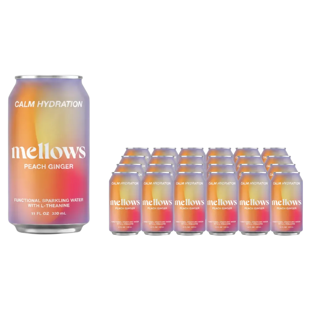 Buy Mellows Peach & Ginger Functional Sparkling Water 330ml - Sans Drinks