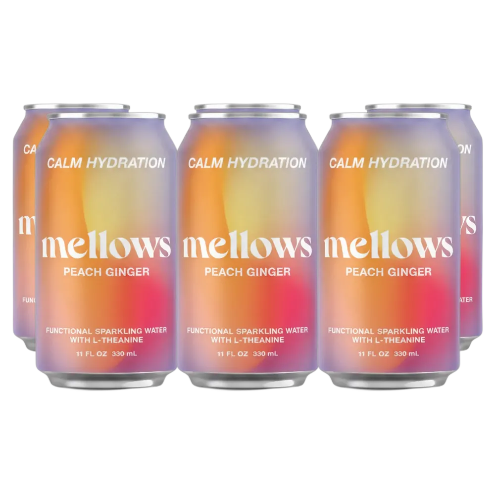 Buy Mellows Peach & Ginger Functional Sparkling Water 330ml - Sans Drinks