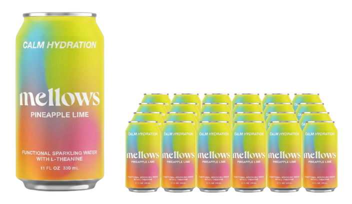 Buy Mellows Pineapple & Lime Functional Sparkling Water 330ml - Sans Drinks