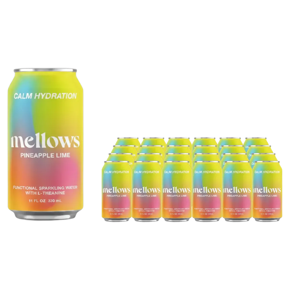 Buy Mellows Pineapple & Lime Functional Sparkling Water 330ml - Sans Drinks