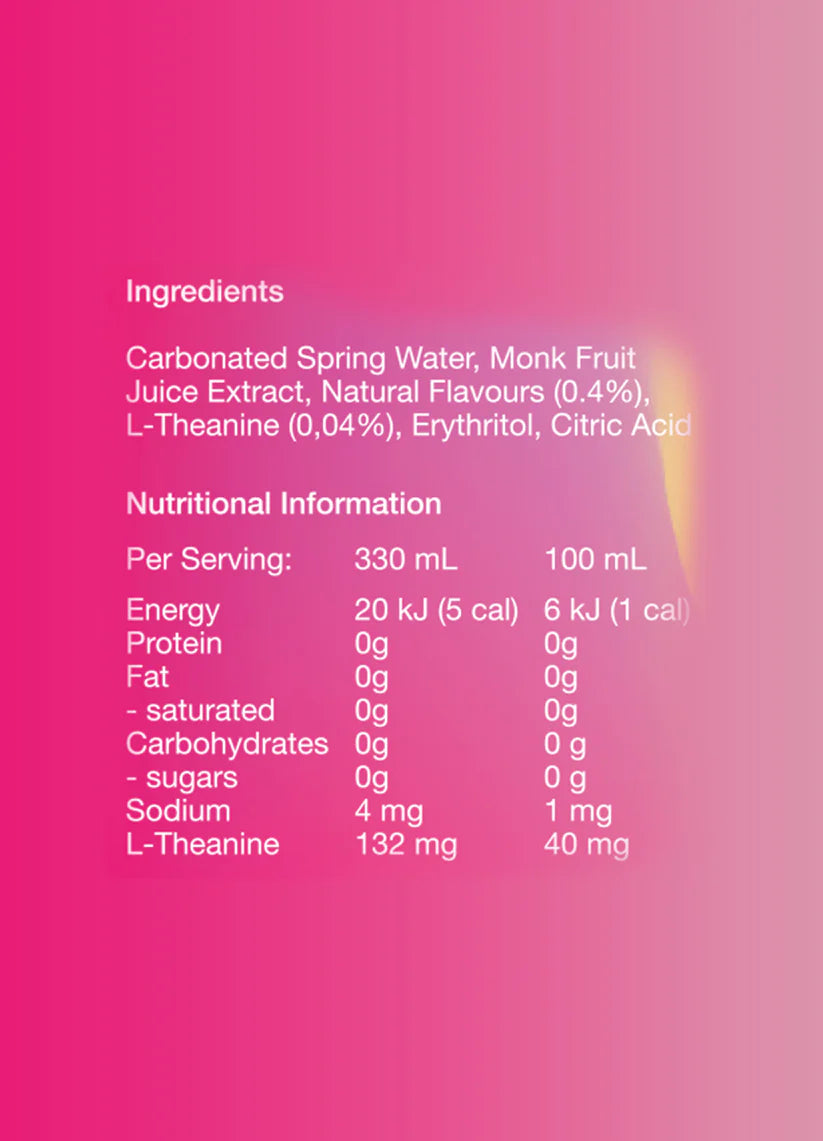 Buy Mellows Raspberry & Lemon Functional Sparkling Water 330ml - Sans Drinks