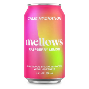 Buy Mellows Raspberry & Lemon Functional Sparkling Water 330ml - Sans Drinks Sans Drinks