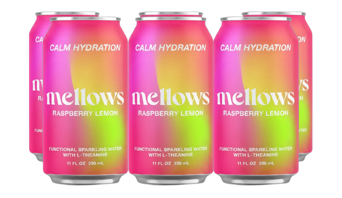 Buy Mellows Raspberry & Lemon Functional Sparkling Water 330ml - Sans Drinks