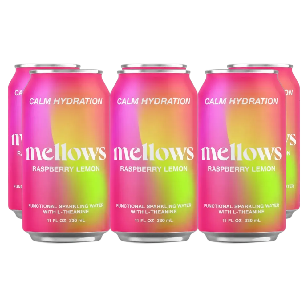 Buy Mellows Raspberry & Lemon Functional Sparkling Water 330ml - Sans Drinks