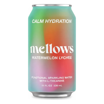 Buy Mellows Watermelon & Lychee Functional Sparkling Water 330ml - Sans Drinks Sans Drinks