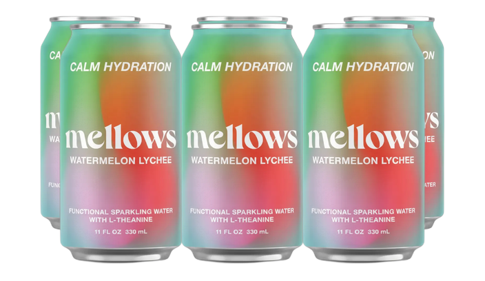 Buy Mellows Watermelon & Lychee Functional Sparkling Water 330ml - Sans Drinks