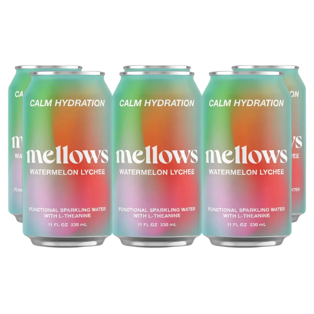 Buy Mellows Watermelon & Lychee Functional Sparkling Water 330ml - Sans Drinks
