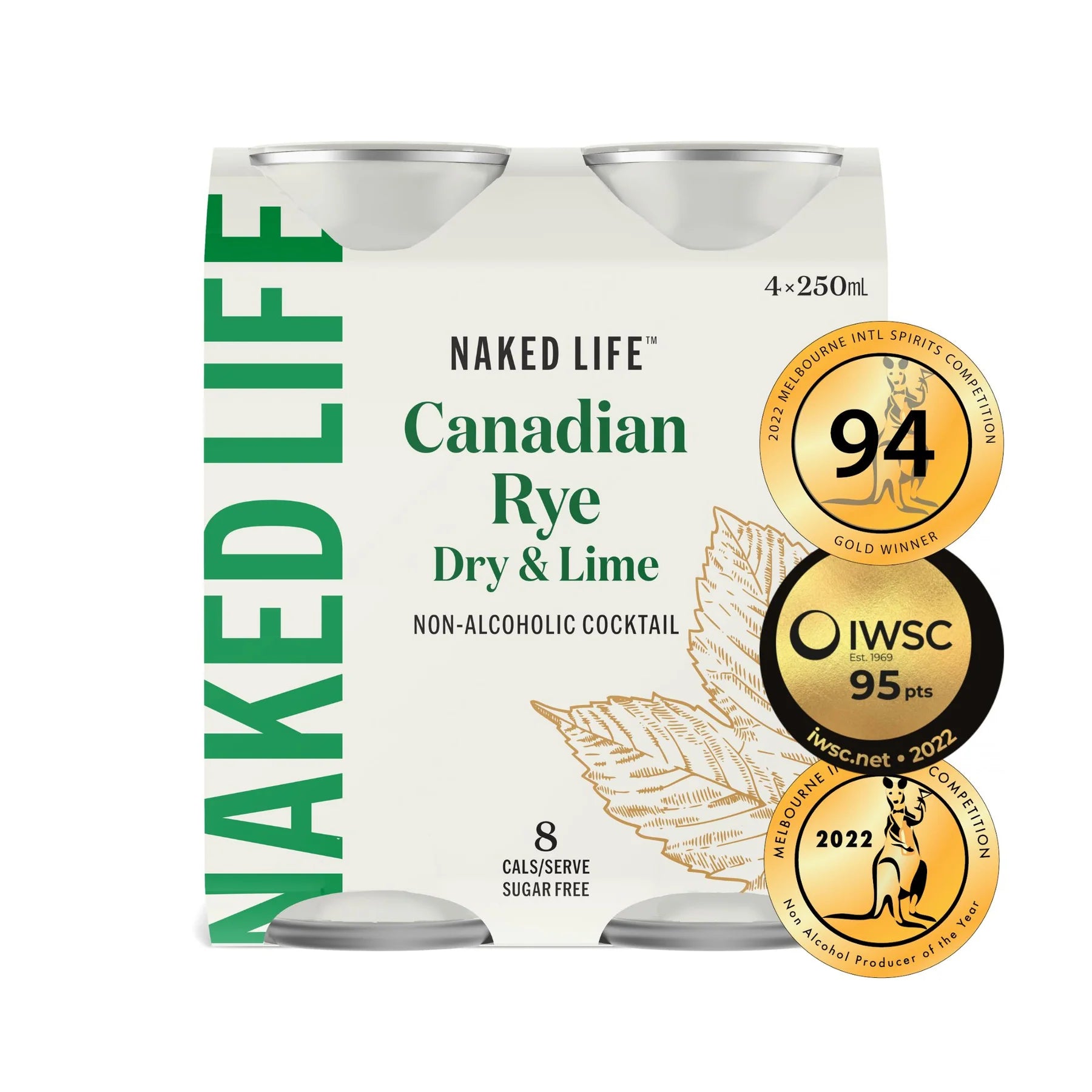 Buy Naked Life Canadian Rye Spirit Dry & Lime Non-alcoholic Cocktail - Sans Drinks