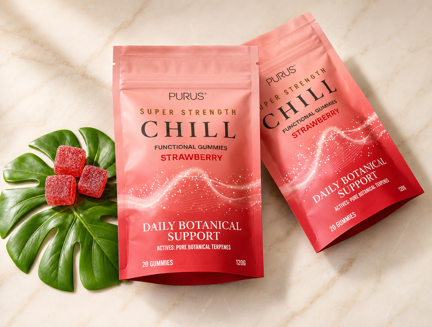 Buy Purus Gummies Chill Strawberry 120g - Sans Drinks