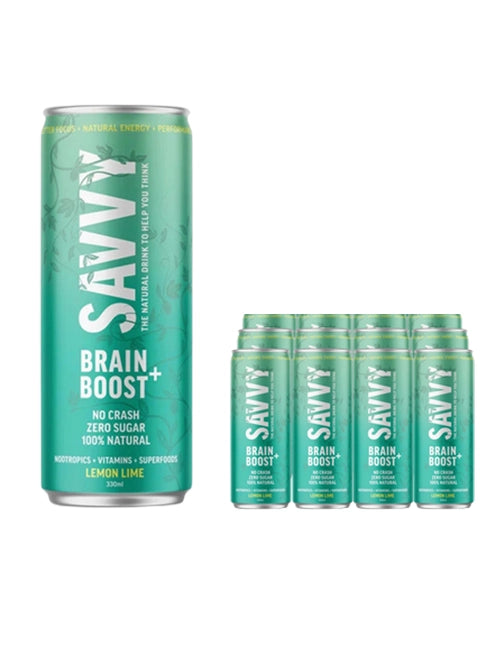Buy Savvy Brain + Boost Lemon Lime 330ml - Sans Drinks