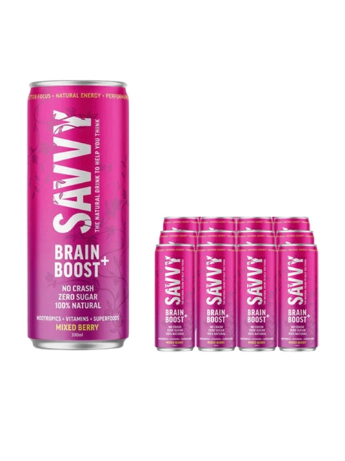 Buy Savvy Brain + Boost Mixed Berry 330ml - Sans Drinks