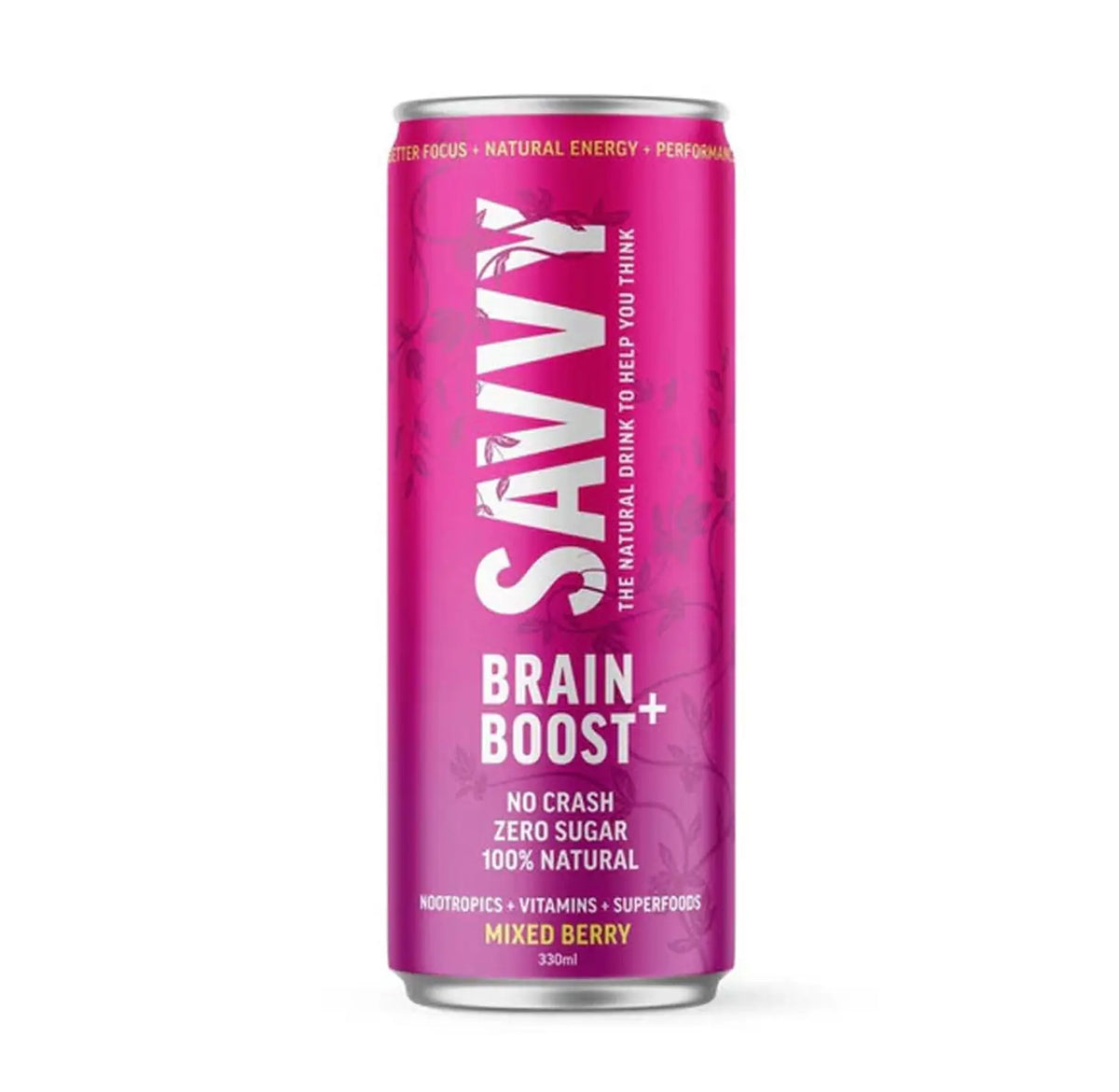 Buy Savvy Brain + Boost Mixed Berry 330ml - Sans Drinks