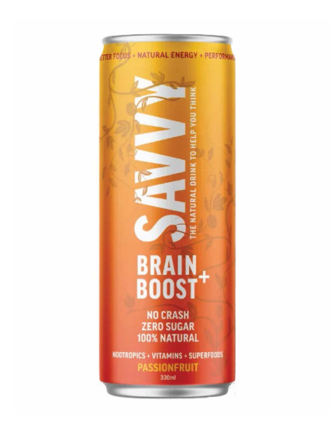 Buy Savvy Brain + Boost Passionfruit 330ml - Sans Drinks