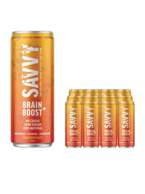 Buy Savvy Brain + Boost Passionfruit 330ml - Sans Drinks