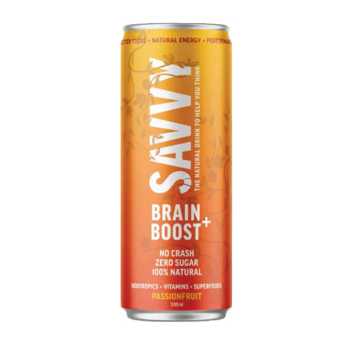 Buy Savvy Brain + Boost Passionfruit 330ml - Sans Drinks