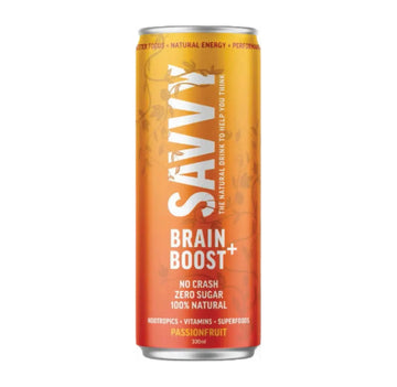 Buy Savvy Brain + Boost Passionfruit 330ml - Sans Drinks Sans Drinks