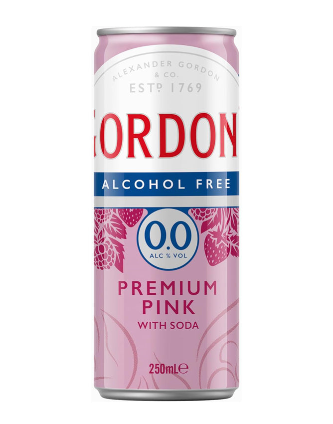 Shop Gordon's Alcohol Free 0.0 Pink Gin & Soda 250mL - Bundle at Sans Drinks  