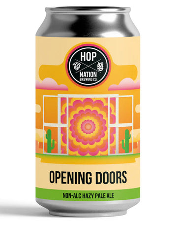 Hop Nation Opening Doors Hazy Pale Ale - Non-Alcoholic Beer -  Sans Drinks  