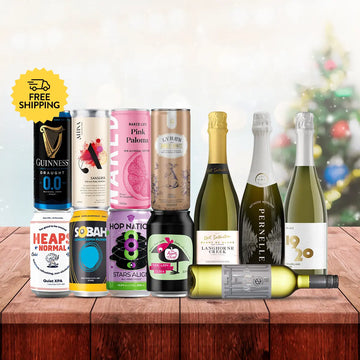 Xmas Special Non-Alcoholic Bubbly & Beer Celebration Bundle 12 Pack Sans Drinks