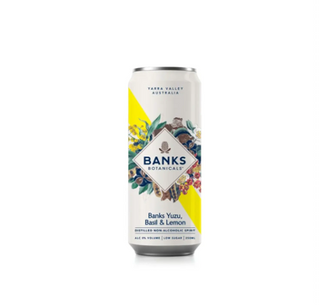 Banks Botanicals Yuzu, Basil and Lemon 250ml Can Sans Drinks
